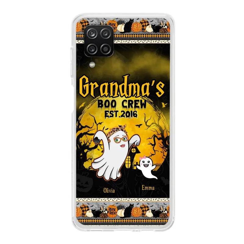 Personalized Grandma Phone Case - Halloween Gift For Grandma - Up to 7 Kids - Grandma's Boo Crew - Case For iPhone/ Samsung