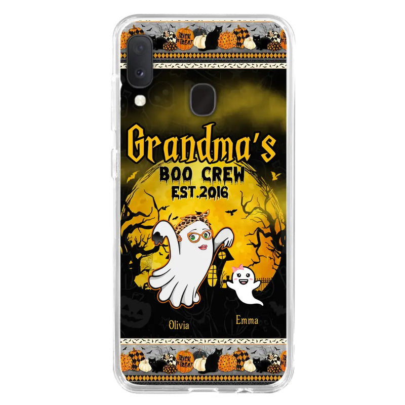 Personalized Grandma Phone Case - Halloween Gift For Grandma - Up to 7 Kids - Grandma's Boo Crew - Case For iPhone/ Samsung