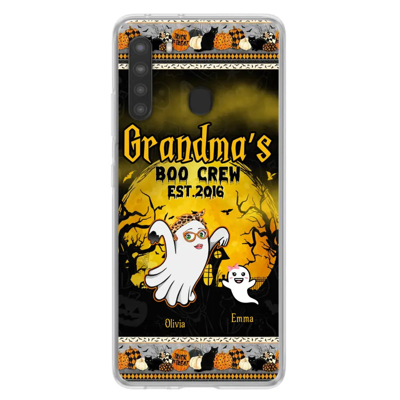 Personalized Grandma Phone Case - Halloween Gift For Grandma - Up to 7 Kids - Grandma's Boo Crew - Case For iPhone/ Samsung