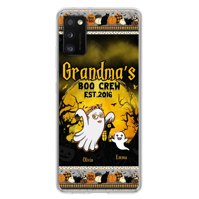 Personalized Grandma Phone Case - Halloween Gift For Grandma - Up to 7 Kids - Grandma's Boo Crew - Case For iPhone/ Samsung