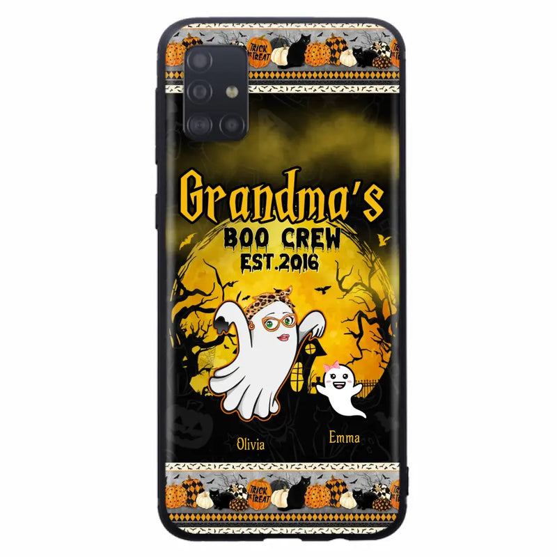Personalized Grandma Phone Case - Halloween Gift For Grandma - Up to 7 Kids - Grandma's Boo Crew - Case For iPhone/ Samsung