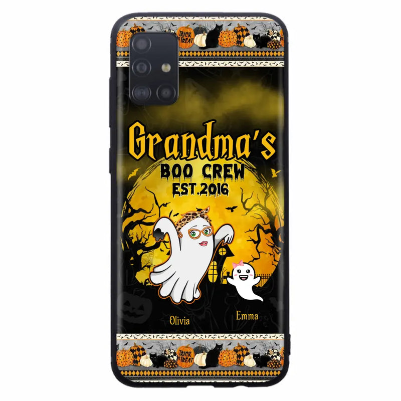 Personalized Grandma Phone Case - Halloween Gift For Grandma - Up to 7 Kids - Grandma's Boo Crew - Case For iPhone/ Samsung