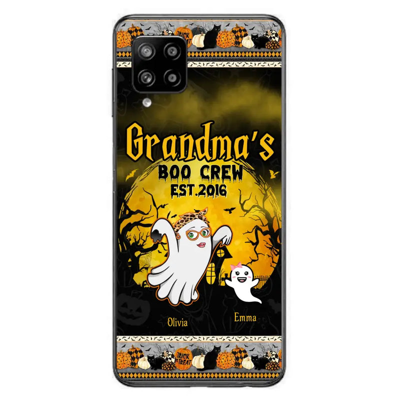 Personalized Grandma Phone Case - Halloween Gift For Grandma - Up to 7 Kids - Grandma's Boo Crew - Case For iPhone/ Samsung