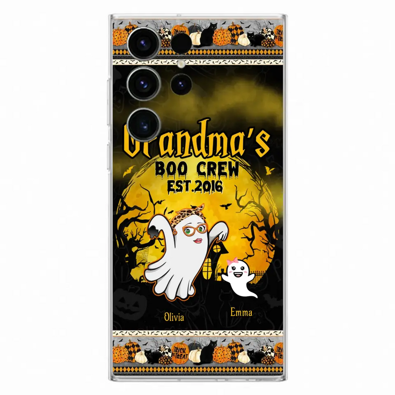 Personalized Grandma Phone Case - Halloween Gift For Grandma - Up to 7 Kids - Grandma's Boo Crew - Case For iPhone/ Samsung