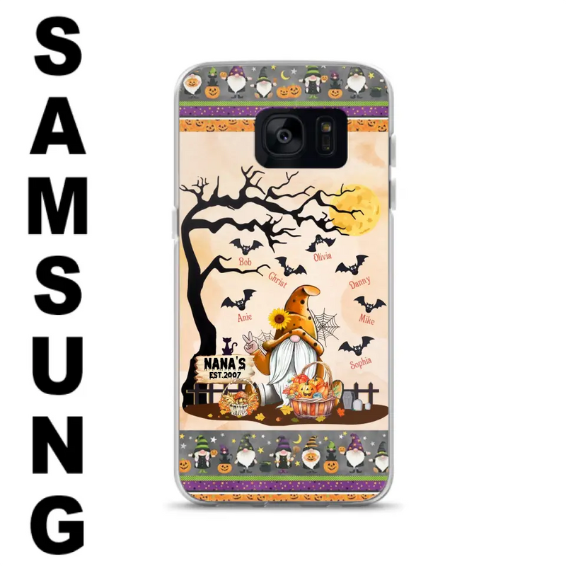 Personalized Boo Grandma Phone Case - Halloween Gift For Grandma - Up to 7 Kids - Case For iPhone/Samsung