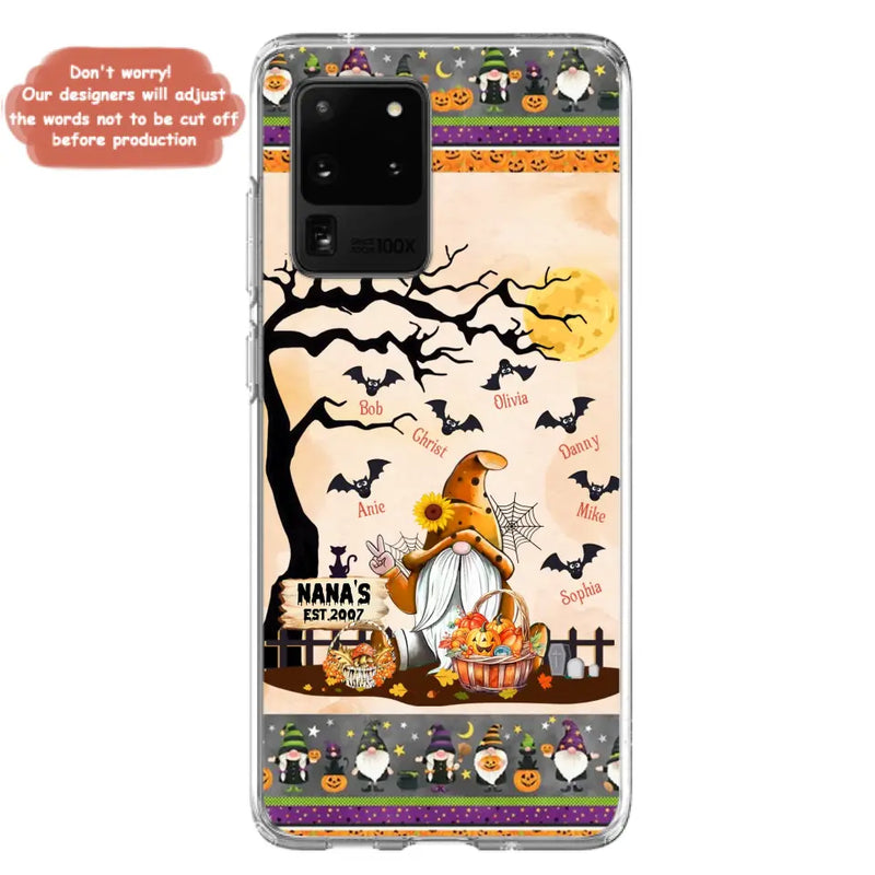 Personalized Boo Grandma Phone Case - Halloween Gift For Grandma - Up to 7 Kids - Case For iPhone/Samsung