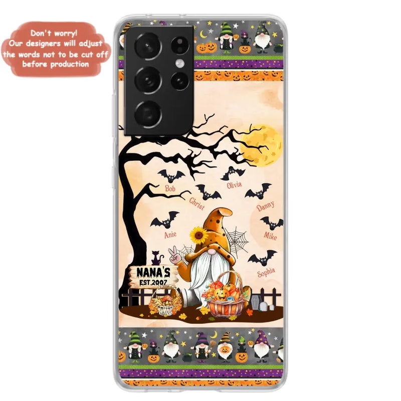 Personalized Boo Grandma Phone Case - Halloween Gift For Grandma - Up to 7 Kids - Case For iPhone/Samsung