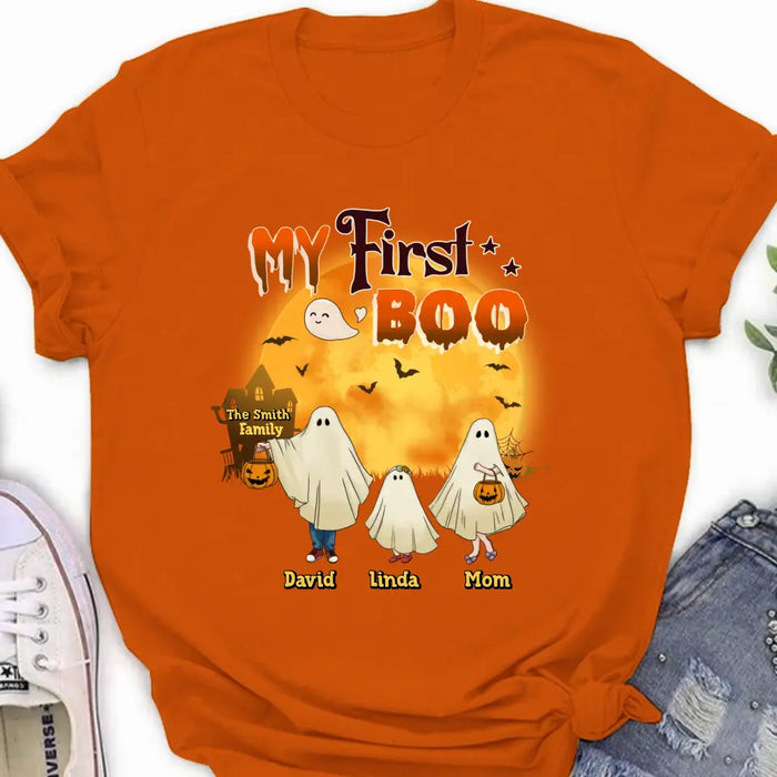 Personalized 1st Halloween Shirt/Baby Onesie - Gift Idea For Halloween/Family - My First Boo