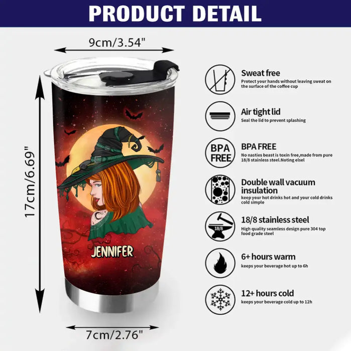 Custom Personalized Witch Tumbler - Gift Idea For Witch Lover/ Halloween - When They Saw My Head Down They Thought They'd Won