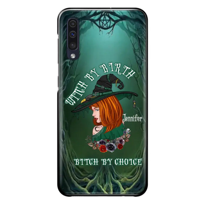 Custom Personalized Witch Phone Case - Gift Idea For Halloween - Witch By Birth Bitch By Choice - Case For iPhone/Samsung