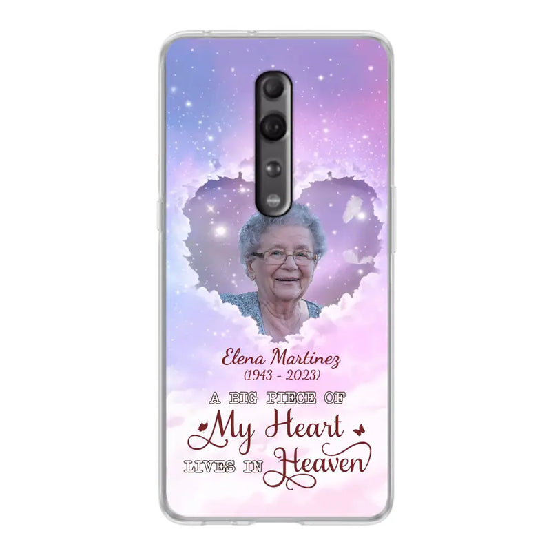 Custom Personalized Memorial Photo Phone Case - Upload Photo - Memorial Gift Idea For Family Member - Case For Xiaomi/Oppo/Huawei - A Big Piece Of My Heart Lives In Heaven