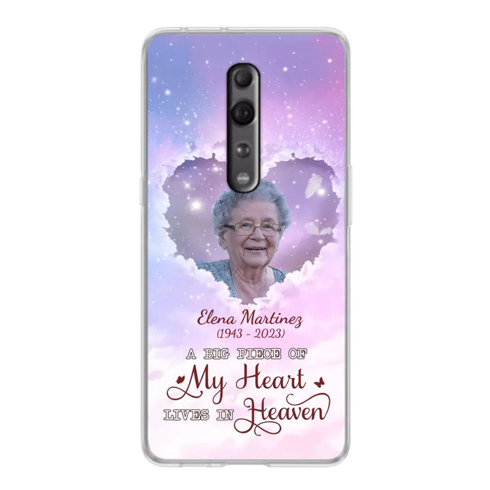 Custom Personalized Memorial Photo Phone Case - Upload Photo - Memorial Gift Idea For Family Member - Case For Xiaomi/Oppo/Huawei - A Big Piece Of My Heart Lives In Heaven