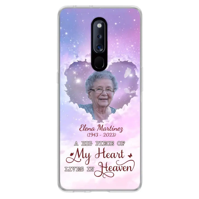 Custom Personalized Memorial Photo Phone Case - Upload Photo - Memorial Gift Idea For Family Member - Case For Xiaomi/Oppo/Huawei - A Big Piece Of My Heart Lives In Heaven