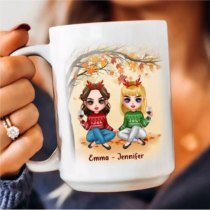 Custom Personalized Besties Coffee Mug - Christmas Gift Idea for Besties/Sisters - I May Not Always Be There With You