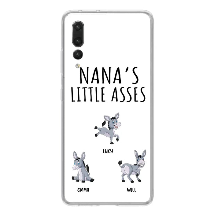 Custom Personalized Donkeys Phone Case - Gift Idea For Family/ Grandma/ Papa - Upto 12 Donkeys - Case For Xiaomi/ Oppo/ Huawei - Nana's Little Asses