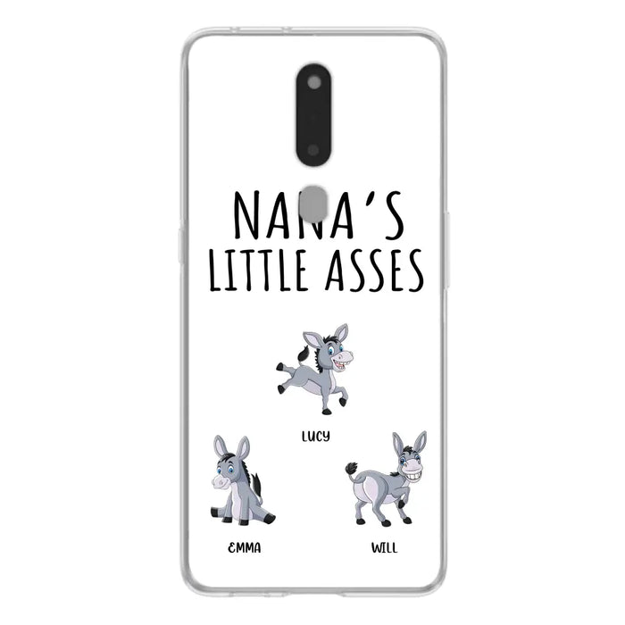 Custom Personalized Donkeys Phone Case - Gift Idea For Family/ Grandma/ Papa - Upto 12 Donkeys - Case For Xiaomi/ Oppo/ Huawei - Nana's Little Asses