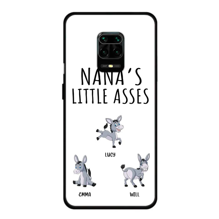 Custom Personalized Donkeys Phone Case - Gift Idea For Family/ Grandma/ Papa - Upto 12 Donkeys - Case For Xiaomi/ Oppo/ Huawei - Nana's Little Asses