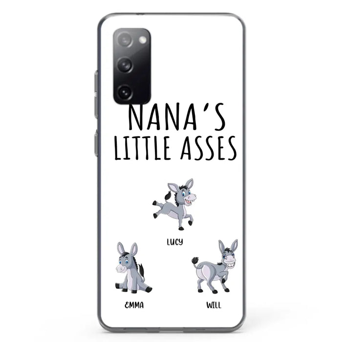 Custom Personalized Donkeys Phone Case - Gift Idea For Family/ Grandma/ Papa - Upto 12 Donkeys - Case For iPhone/ Samsung - Boss's Pain In The Asses