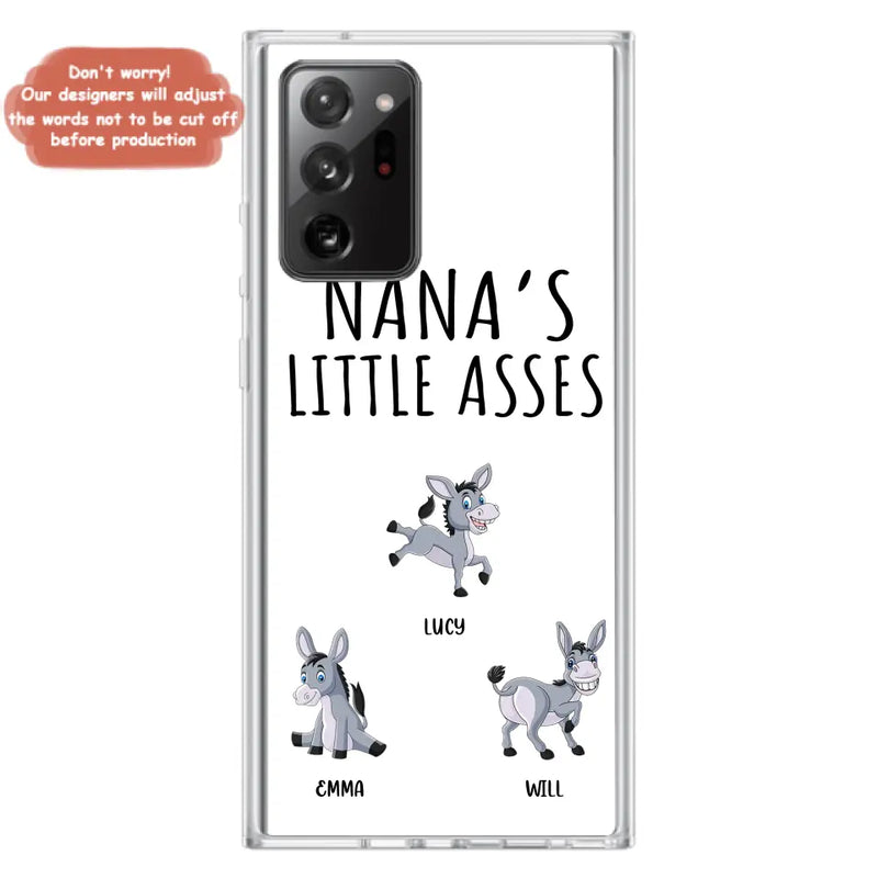 Personalized Donkeys Phone Case - Gift Idea For Family/Grandma/Papa - Up to 12 Donkeys - Case For iPhone/Samsung - Boss's Pain In The Asses