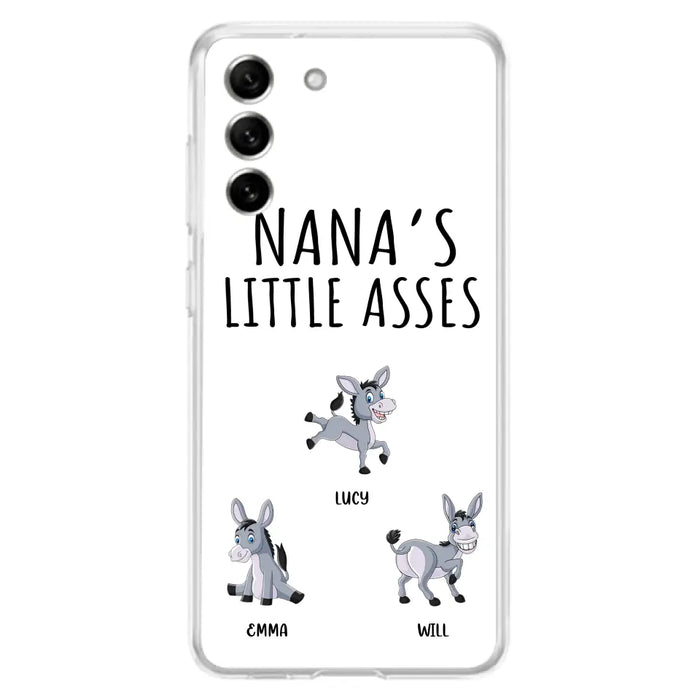 Custom Personalized Donkeys Phone Case - Gift Idea For Family/ Grandma/ Papa - Upto 12 Donkeys - Case For iPhone/ Samsung - Boss's Pain In The Asses