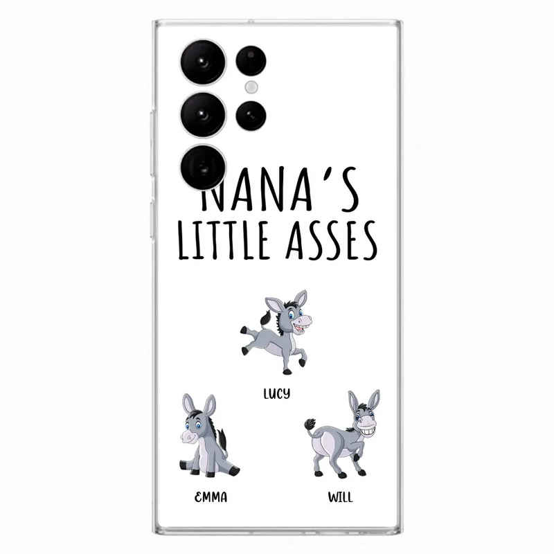 Personalized Donkeys Phone Case - Gift Idea For Family/Grandma/Papa - Up to 12 Donkeys - Case For iPhone/Samsung - Boss's Pain In The Asses