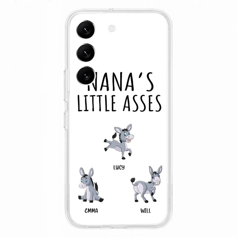 Personalized Donkeys Phone Case - Gift Idea For Family/Grandma/Papa - Up to 12 Donkeys - Case For iPhone/Samsung - Boss's Pain In The Asses