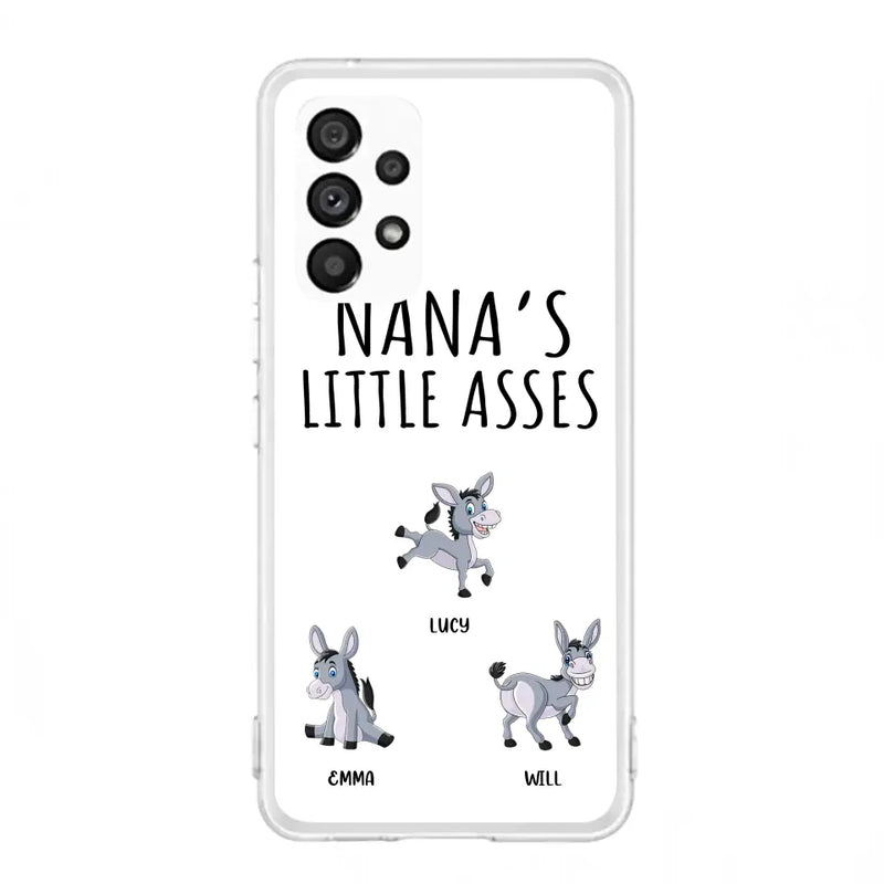 Personalized Donkeys Phone Case - Gift Idea For Family/Grandma/Papa - Up to 12 Donkeys - Case For iPhone/Samsung - Boss's Pain In The Asses