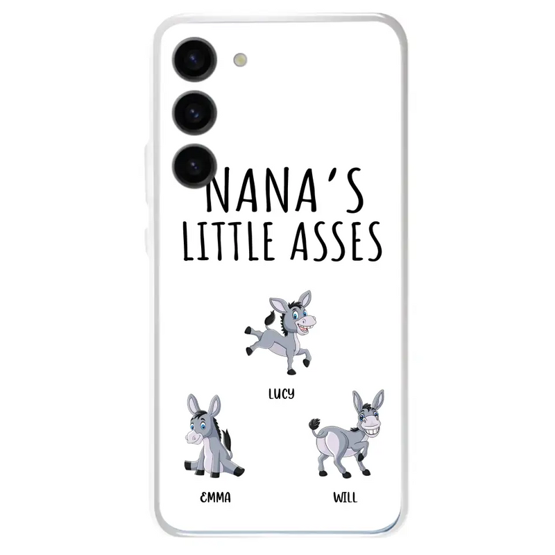 Personalized Donkeys Phone Case - Gift Idea For Family/Grandma/Papa - Up to 12 Donkeys - Case For iPhone/Samsung - Boss's Pain In The Asses