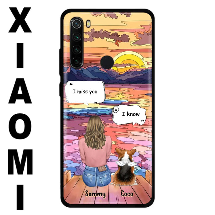 Custom Personalized Memorial Pet Phone Case - Upto 3 Pets - Memorial Gift Idea For Dog/ Cat/ Rabbits Owners - Case For Xiaomi/ Oppo/ Huawei - I Miss You