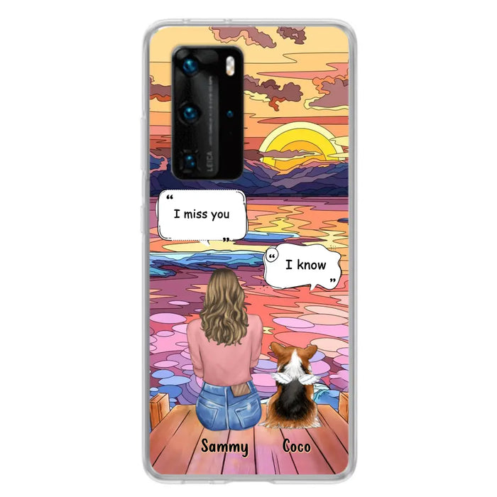 Custom Personalized Memorial Pet Phone Case - Upto 3 Pets - Memorial Gift Idea For Dog/ Cat/ Rabbits Owners - Case For Xiaomi/ Oppo/ Huawei - I Miss You