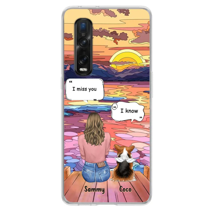 Custom Personalized Memorial Pet Phone Case - Upto 3 Pets - Memorial Gift Idea For Dog/ Cat/ Rabbits Owners - Case For Xiaomi/ Oppo/ Huawei - I Miss You