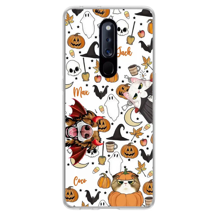 Custom Personalized Halloween Pet Phone Case - Upto 3 Pets - Gift Idea For Dog/Cat Owners - Case for Oppo/Xiaomi/Huawei