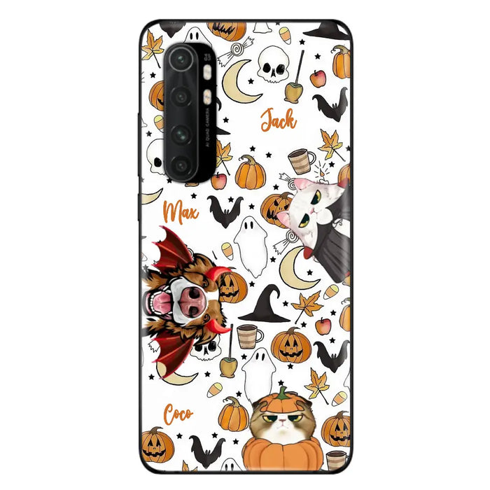 Custom Personalized Halloween Pet Phone Case - Upto 3 Pets - Gift Idea For Dog/Cat Owners - Case for Oppo/Xiaomi/Huawei