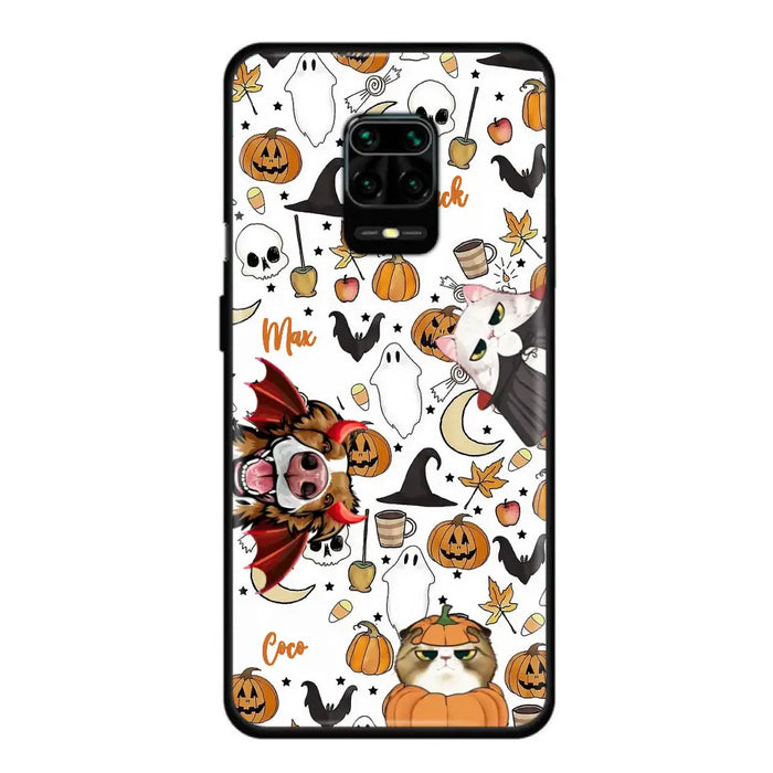 Custom Personalized Halloween Pet Phone Case - Upto 3 Pets - Gift Idea For Dog/Cat Owners - Case for Oppo/Xiaomi/Huawei