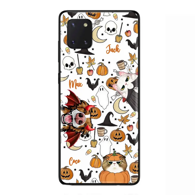 Personalized Halloween Pet Phone Case - Up to 3 Pets - Gift Idea For Dog/Cat Owners - Case for iPhone/Samsung