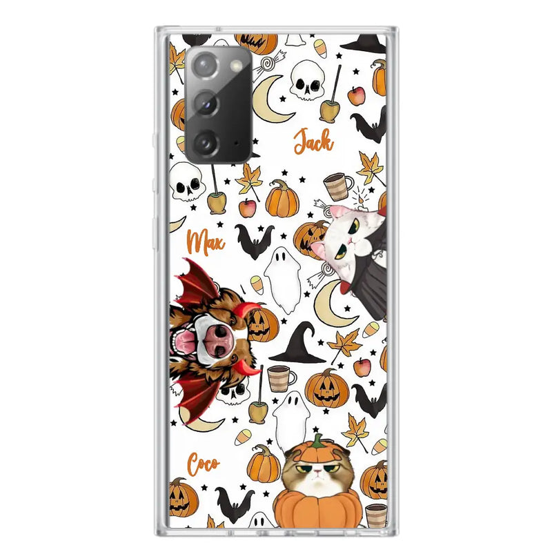 Personalized Halloween Pet Phone Case - Up to 3 Pets - Gift Idea For Dog/Cat Owners - Case for iPhone/Samsung