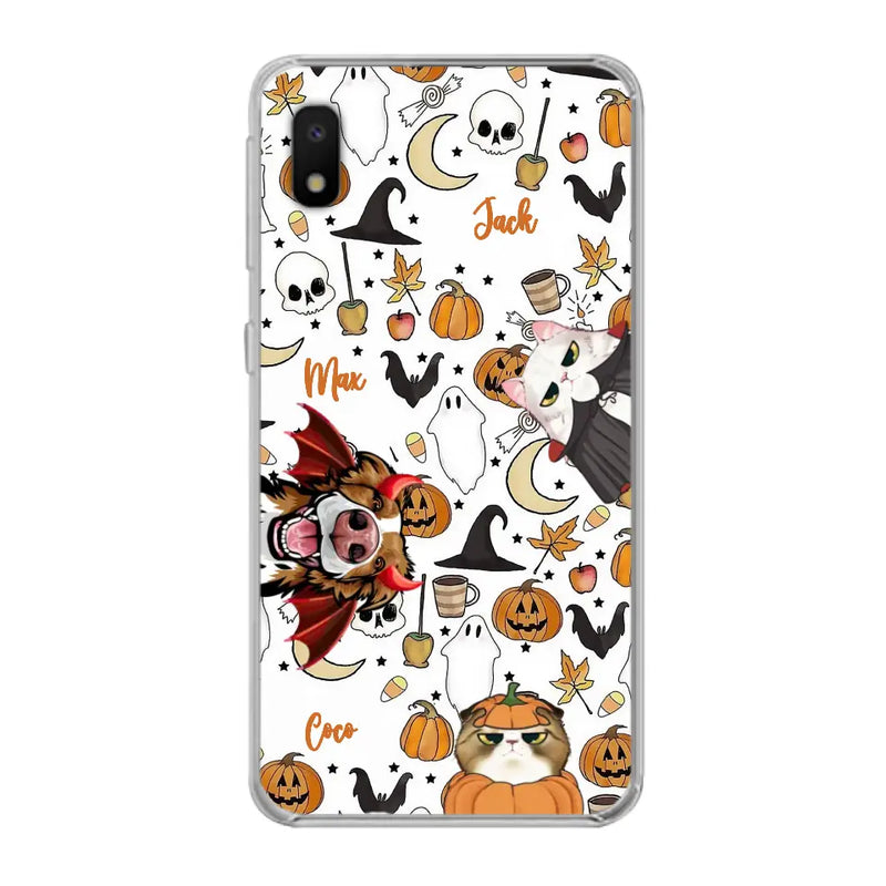 Personalized Halloween Pet Phone Case - Up to 3 Pets - Gift Idea For Dog/Cat Owners - Case for iPhone/Samsung
