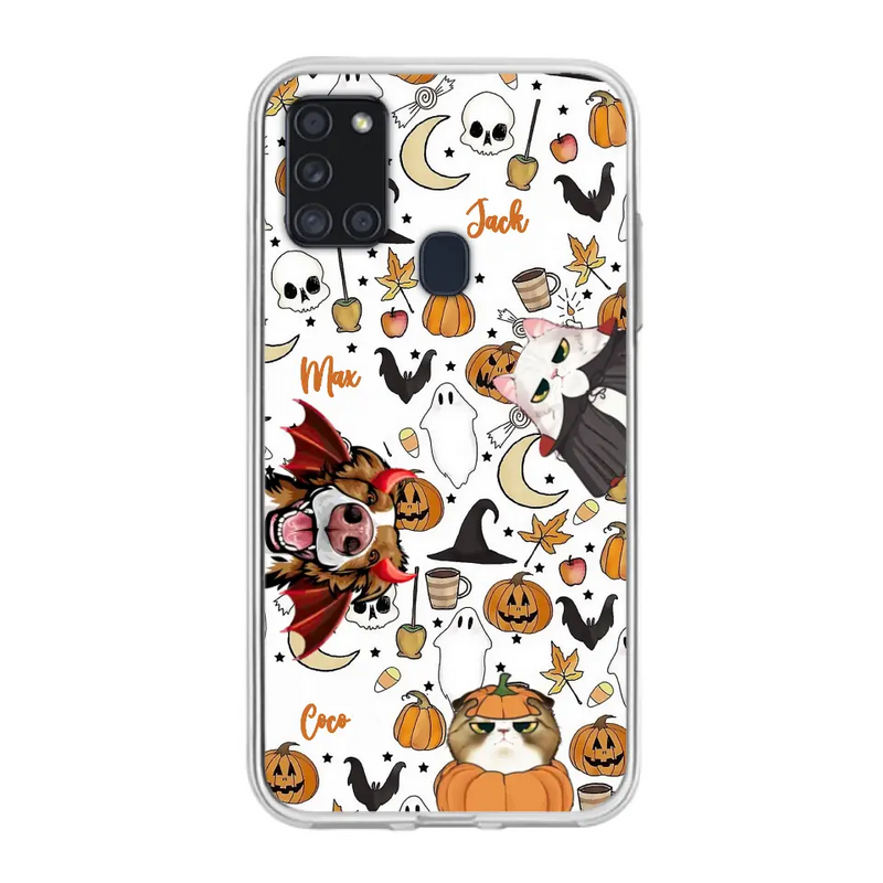 Personalized Halloween Pet Phone Case - Up to 3 Pets - Gift Idea For Dog/Cat Owners - Case for iPhone/Samsung