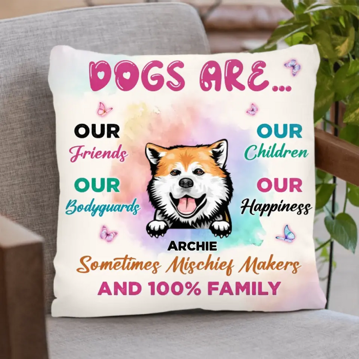 Personalized Dog Quilt/Single Layer Fleece Blanket/Pillow Cover - Gift Idea For Dog Lovers - Dogs Are Our Friends Our Bodyguards