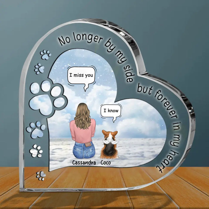 Personalized Memorial Pet Crystal Heart- Upto 3 Pets - Memorial Gift Idea For Dog/Cat/Rabbits Owners - I Miss You