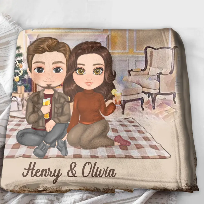 Personalized Couple Fleece Throw Blanket/Quilt - Anniversary Gift Idea For Couple - Annoying Each Other For 50 Years And Still Going Strong