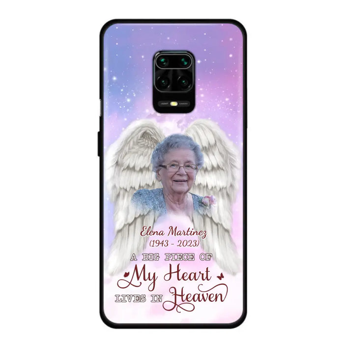 Custom Personalized Memorial Photo Phone Case - Memorial Gift Idea for Family - A Big Piece Of My Heart Lives In Heaven - Case for Xiaomi/Huawei/Oppo