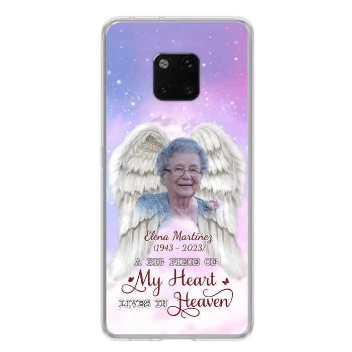 Custom Personalized Memorial Photo Phone Case - Memorial Gift Idea for Family - A Big Piece Of My Heart Lives In Heaven - Case for Xiaomi/Huawei/Oppo