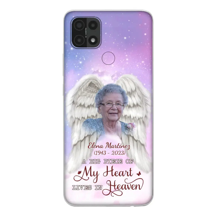 Custom Personalized Memorial Photo Phone Case - Memorial Gift Idea for Family - A Big Piece Of My Heart Lives In Heaven - Case for Xiaomi/Huawei/Oppo