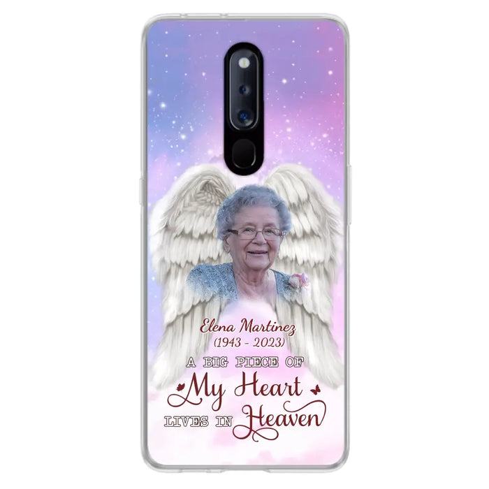 Custom Personalized Memorial Photo Phone Case - Memorial Gift Idea for Family - A Big Piece Of My Heart Lives In Heaven - Case for Xiaomi/Huawei/Oppo