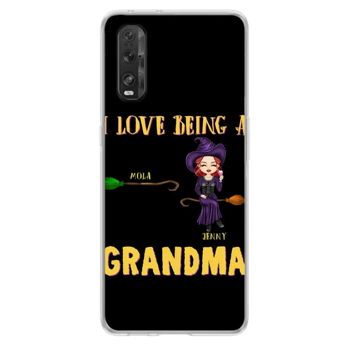 Personalized Witch Grandma Phone Case - Gift Idea For Halloween/Witch/Grandma - Upto 8 Kids - I Love Being A Grandma - Case For Oppo/Xiaomi/Huawei