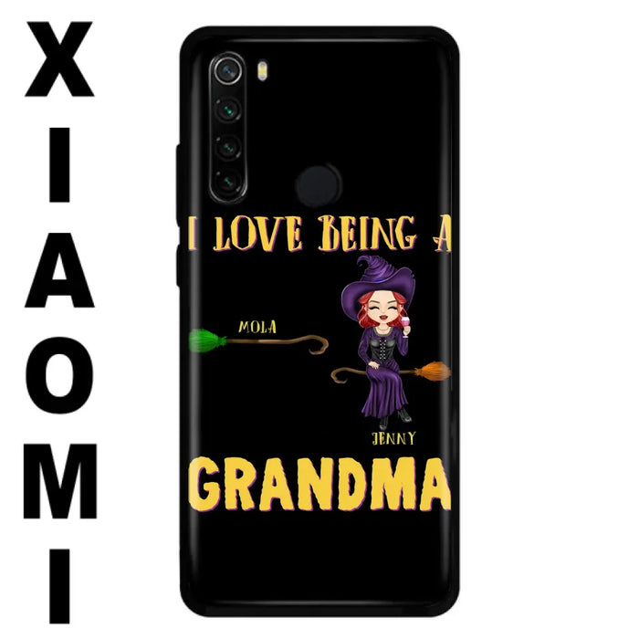 Personalized Witch Grandma Phone Case - Gift Idea For Halloween/Witch/Grandma - Upto 8 Kids - I Love Being A Grandma - Case For Oppo/Xiaomi/Huawei