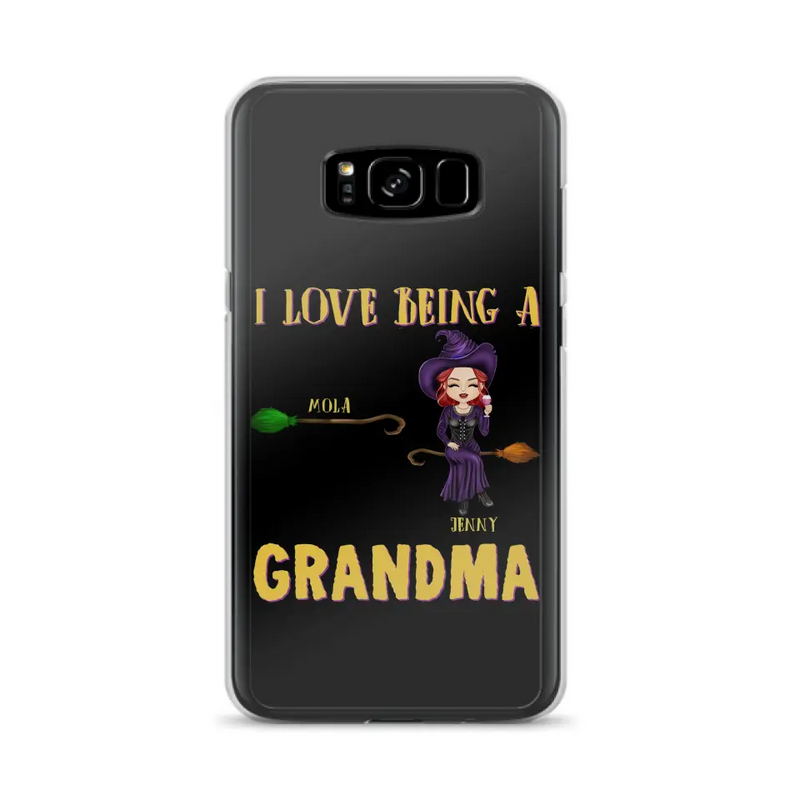 Personalized Witch Grandma Phone Case - Gift Idea For Halloween/Witch/Grandma - Up to 8 Kids - I Love Being A Grandma - Case For iPhone/Samsung