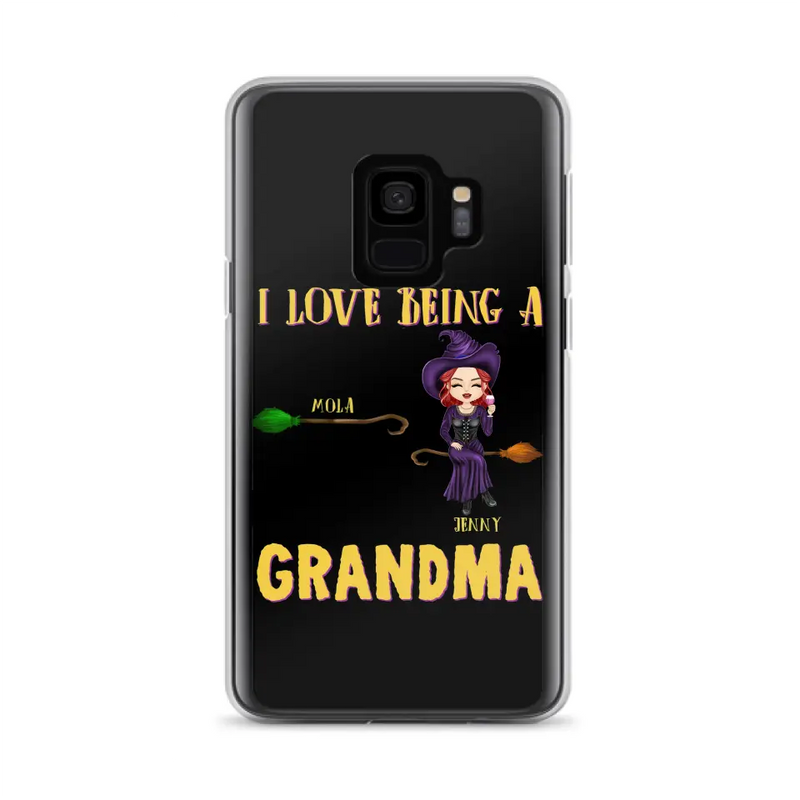 Personalized Witch Grandma Phone Case - Gift Idea For Halloween/Witch/Grandma - Up to 8 Kids - I Love Being A Grandma - Case For iPhone/Samsung