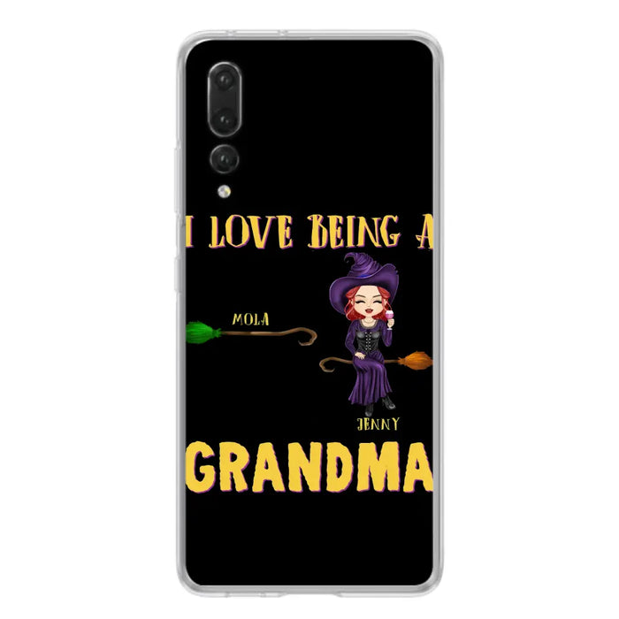 Personalized Witch Grandma Phone Case - Gift Idea For Halloween/Witch/Grandma - Upto 8 Kids - I Love Being A Grandma - Case For Oppo/Xiaomi/Huawei